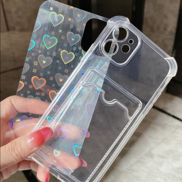 NWT IPhone 12 soft cell case with lens protector and card slot built in - Picture 3 of 4